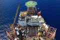 Top View of Offshore Drilling Rig