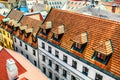 Top view on the old buildings in Bratislava Royalty Free Stock Photo