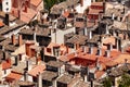 Top view of old city rooftops, Lyon, France Royalty Free Stock Photo