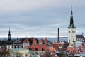 Top view on old city in Tallinn Estonia Royalty Free Stock Photo