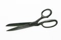 Top view of old metal scissors on white background Royalty Free Stock Photo