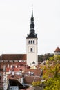 Top view of old Tallinn, Estonia. Medieval city of Europe. View of Tallinn from the observation deck.Travel, tourism. Vertical Royalty Free Stock Photo