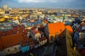 Top view on the old town with beautiful colorful buildings in Riga, Latvia Royalty Free Stock Photo