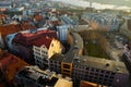 Top view on the old town with beautiful colorful buildings in Riga, Latvia Royalty Free Stock Photo