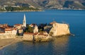 Top view of the old town of Budva