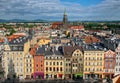 Top view of old town in Swidnica - Schweidnitz, Lower Silesia, Poland