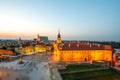 Top view of the old town in Warsaw