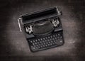 Top view of an old typewriter Royalty Free Stock Photo