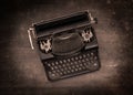 Top view of an old typewriter Royalty Free Stock Photo