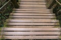 Top view wooden stair over forest hill Royalty Free Stock Photo