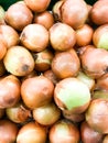 Top View Onion in Indonesian market.