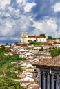 Top view oof the historic Ouro Preto city Royalty Free Stock Photo