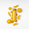 top view orange juice bottle2. High quality beautiful photo concept