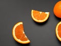 Full oranges plus a triangle sliced orange