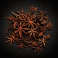 Top view of Organic Star anise.