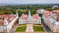 Top view over historic city center of Arad, Romania Royalty Free Stock Photo