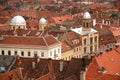 Top view over the historical buildings in Brasov - Romania