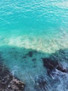 Top view over the Mediterranean sea on a beautiful sunny afternoon. Royalty Free Stock Photo