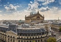 Paris top view with opera national