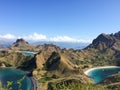 Top view of 'Padar Island' in a morning from Komodo Island. Royalty Free Stock Photo