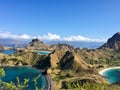 Top view of 'Padar Island' in a morning from Komodo Island. Royalty Free Stock Photo