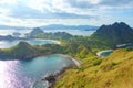 Top view of `Padar Island` in a morning from Komodo Island Komodo National Park, Labuan Bajo, Flores, Indonesia Royalty Free Stock Photo