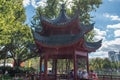 Top view of pagoda in Come Out With Pride Orlando parade at Lake Eola Park area 169.