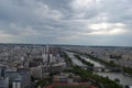 Top view of Paris and Sena. Royalty Free Stock Photo