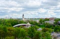 Top view of Park of Culture and Rest named after Frunze, summer amphitheater, Vitebsk, Belarus