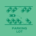 Top View Parking lot design.