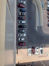 Top view parking street