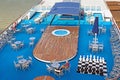 Top view of part of cruise ship Royalty Free Stock Photo