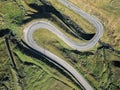 Top view with part of famous Transfagarasan road Royalty Free Stock Photo