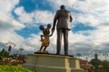 Top view of Partners Statue Walt Disney and Mickey at Magic Kingdom 162