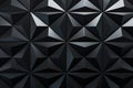 Top-View Pattern of Polished Black Pyramids on Semi-Gloss Wall AI Generated Royalty Free Stock Photo