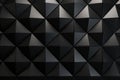 Top-View Pattern of Polished Black Pyramids on Semi-Gloss Wall AI Generated Royalty Free Stock Photo