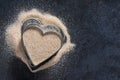 Pectin Powder in a Heart Shape