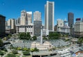 Top view of people walking in Union Square in San Francisco, USA Royalty Free Stock Photo