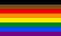 Top view of Philadelphia Pride flag, no flagpole. Plane design, layout. Flag background