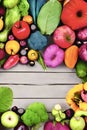 topview produce fruits and vegetables