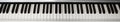 Top view piano keyboard black and white