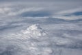 Top view of a dense cloud cover