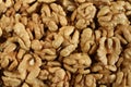 Top view of a pile of big shelled walnuts Royalty Free Stock Photo