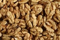 Top view of a pile of big shelled walnuts Royalty Free Stock Photo