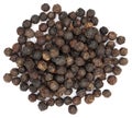 Top view, a pile of black pepper seeds as a spice. Royalty Free Stock Photo