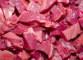 Top view of a pile of fresh raw chopped beef Royalty Free Stock Photo