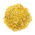 Top view of pile of natural bee pollen isolated Royalty Free Stock Photo