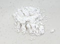 Top view of pile of vanilla sugar close up on gray