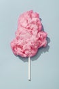 Top view pink cotton candy stick. High quality and resolution beautiful photo concept Royalty Free Stock Photo