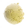 Top view of pistachio ice cream scoop Royalty Free Stock Photo